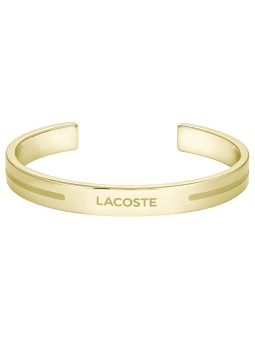 Lacoste Bracciale aperto in acciaio placcato oro Adventurer 2040527 donna
