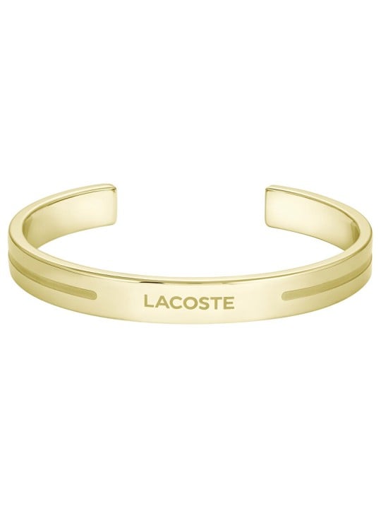 Lacoste Bracciale aperto in acciaio placcato oro Adventurer 2040527 donna