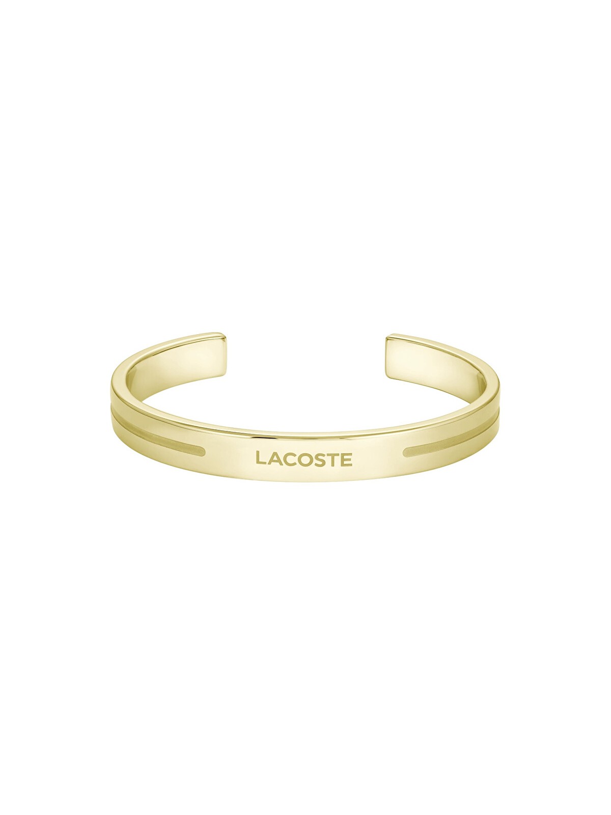 Lacoste Bracciale aperto in acciaio placcato oro Adventurer 2040527 donna