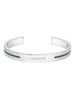 Lacoste Bracciale aperto in acciaio massiccio Adventurer 2040526 donna