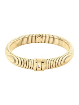 Tommy Hilfiger Braccialetto giocoso placcato oro per donna, braccialetti elasticizzati 2780995 donna