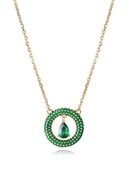 Viceroy Collana di lusso placcata in oro con zircone verde 15122C100-32 donna