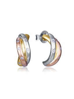 Viceroy Orecchini semicircolari tricolore in argento 2310E100-30 donna
