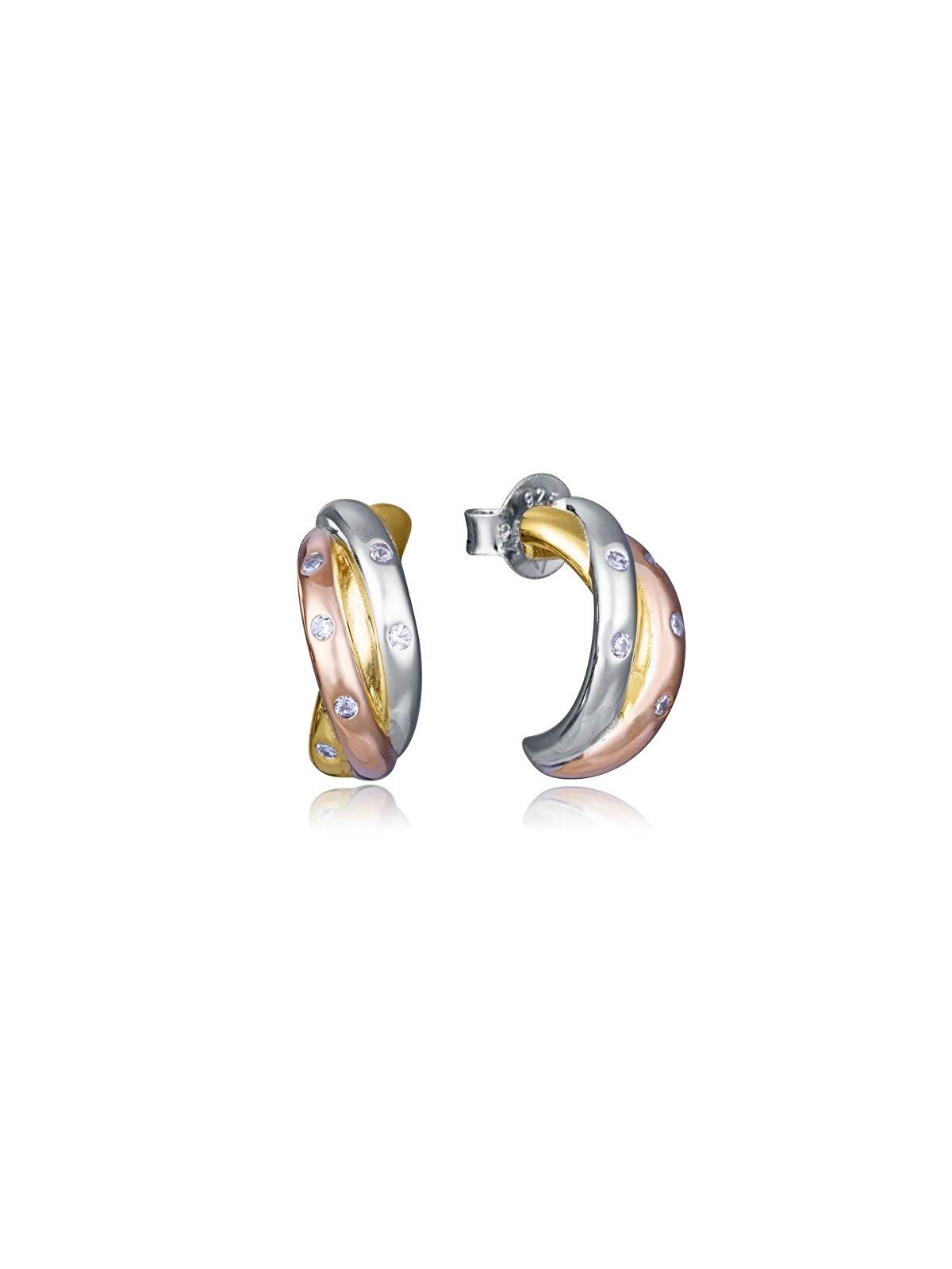 Viceroy Orecchini semicircolari tricolore in argento 2310E100-30 donna