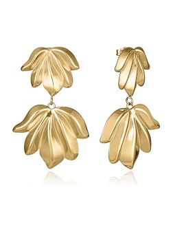 Viceroy Splendidi orecchini a forma di foglie placcati in oro, modello Leaves Chic 15158E01012 donna