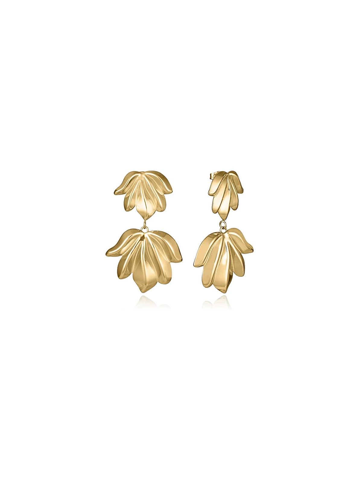 Viceroy Splendidi orecchini a forma di foglie placcati in oro, modello Leaves Chic 15158E01012 donna