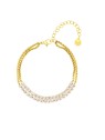 Oliver Weber Bracciale Cryston Lumiere placcato oro doppio con zirconi cubici 32443G donna