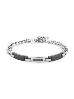 S'Agapõ Bracciale da uomo in acciaio Titan STI12 uomo