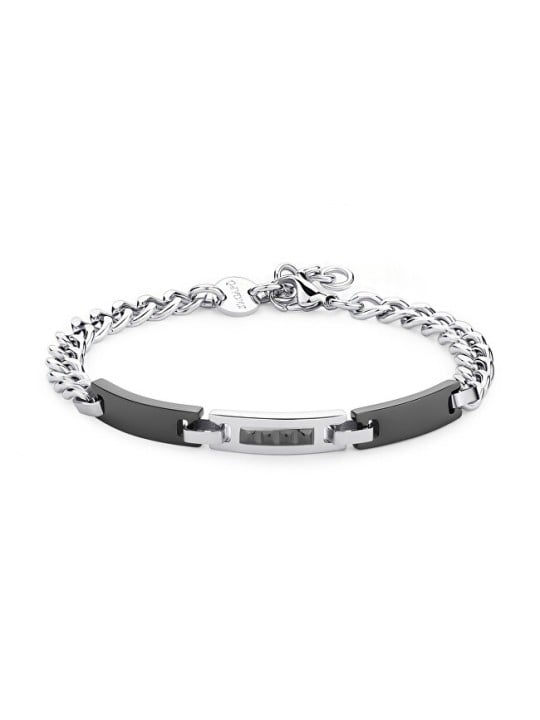 S'Agapõ Bracciale da uomo in acciaio Titan STI12 uomo