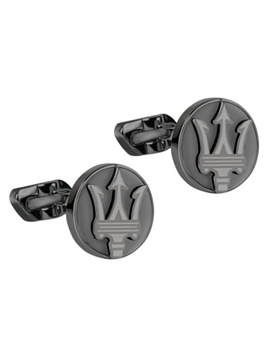 Maserati Eleganti gemelli in acciaio nero JM418ANK10 uomo