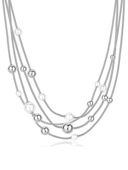 Brosway Collana multistrato in acciaio con perline Perfect BPC50 donna