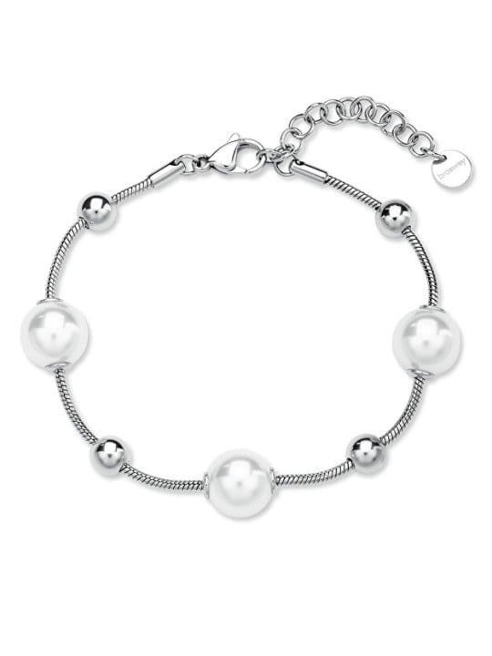 Brosway Bracciale da donna in acciaio con perle artificiali Perfect BPC56 donna