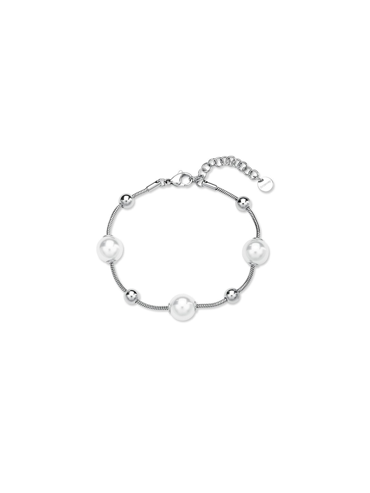 Brosway Bracciale da donna in acciaio con perle artificiali Perfect BPC56 donna