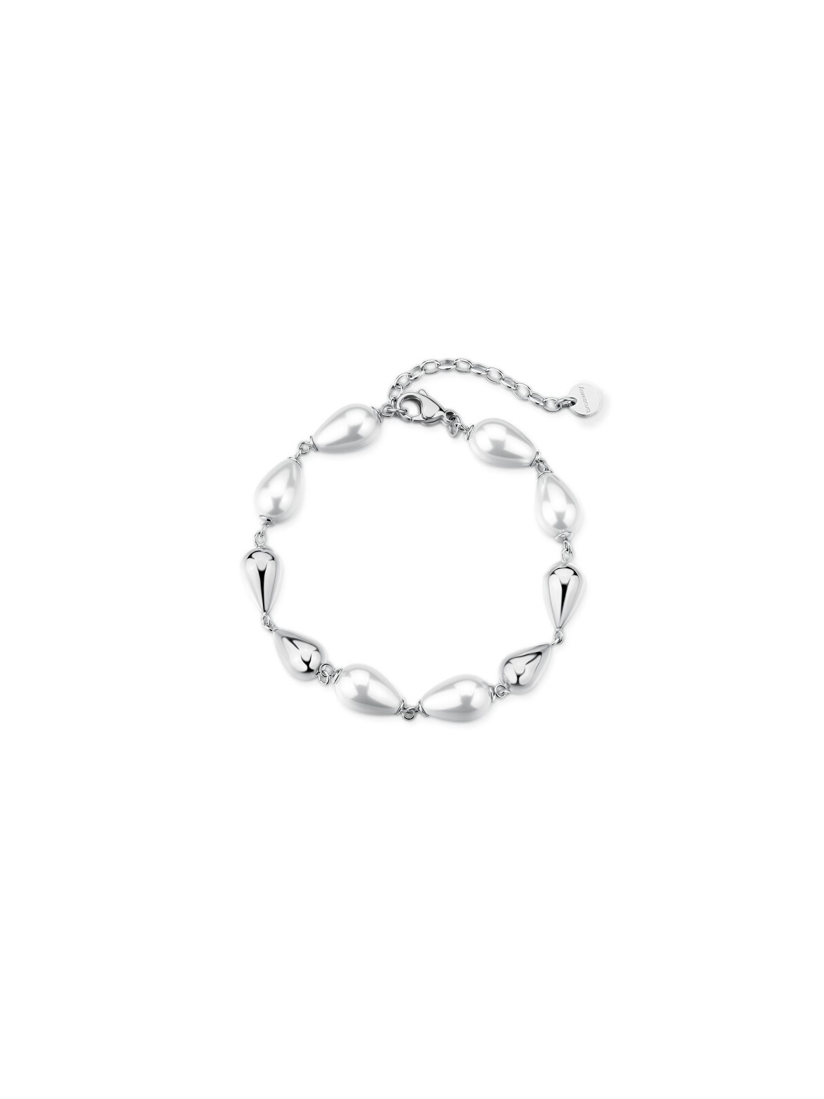 Brosway Affascinante bracciale in acciaio con perle sintetiche Perfetto BPC72 donna