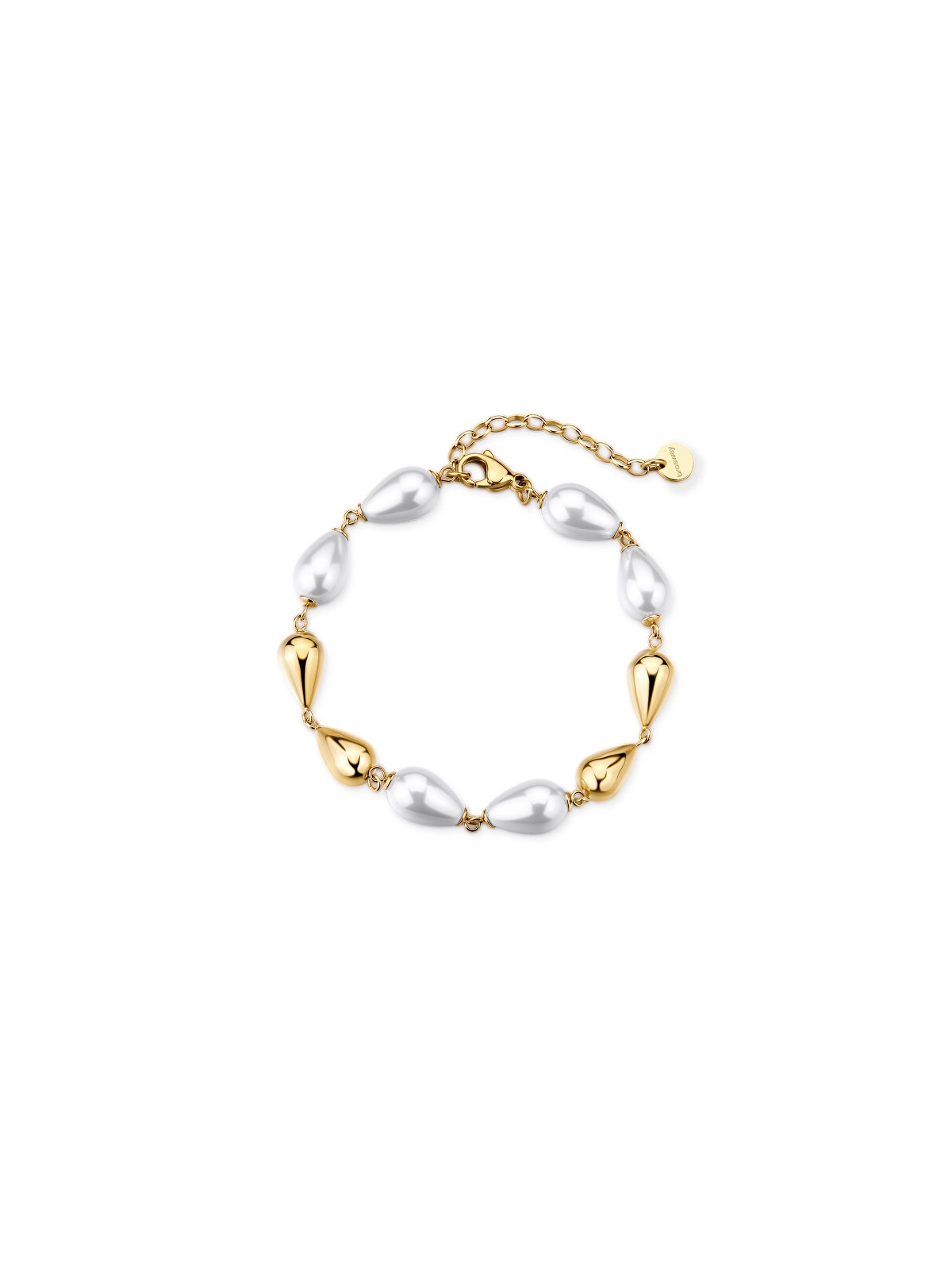 Brosway Affascinante bracciale placcato oro con perle sintetiche Perfetto BPC73 donna