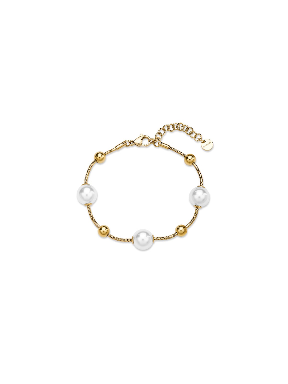 Brosway Bracciale da donna placcato oro con perle artificiali Perfect BPC57 donna
