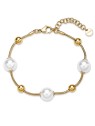 Brosway Bracciale da donna placcato oro con perle artificiali Perfect BPC57 donna