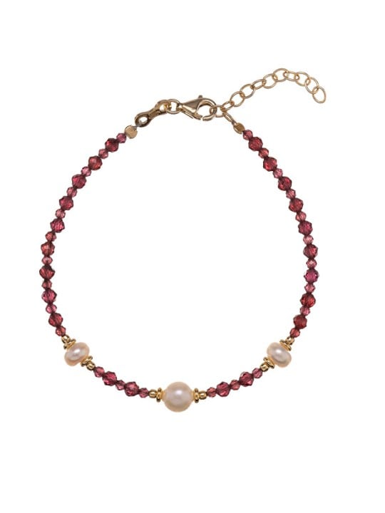 Alisia Incantevole bracciale con granati e perle vere AL5178.01.029 donna