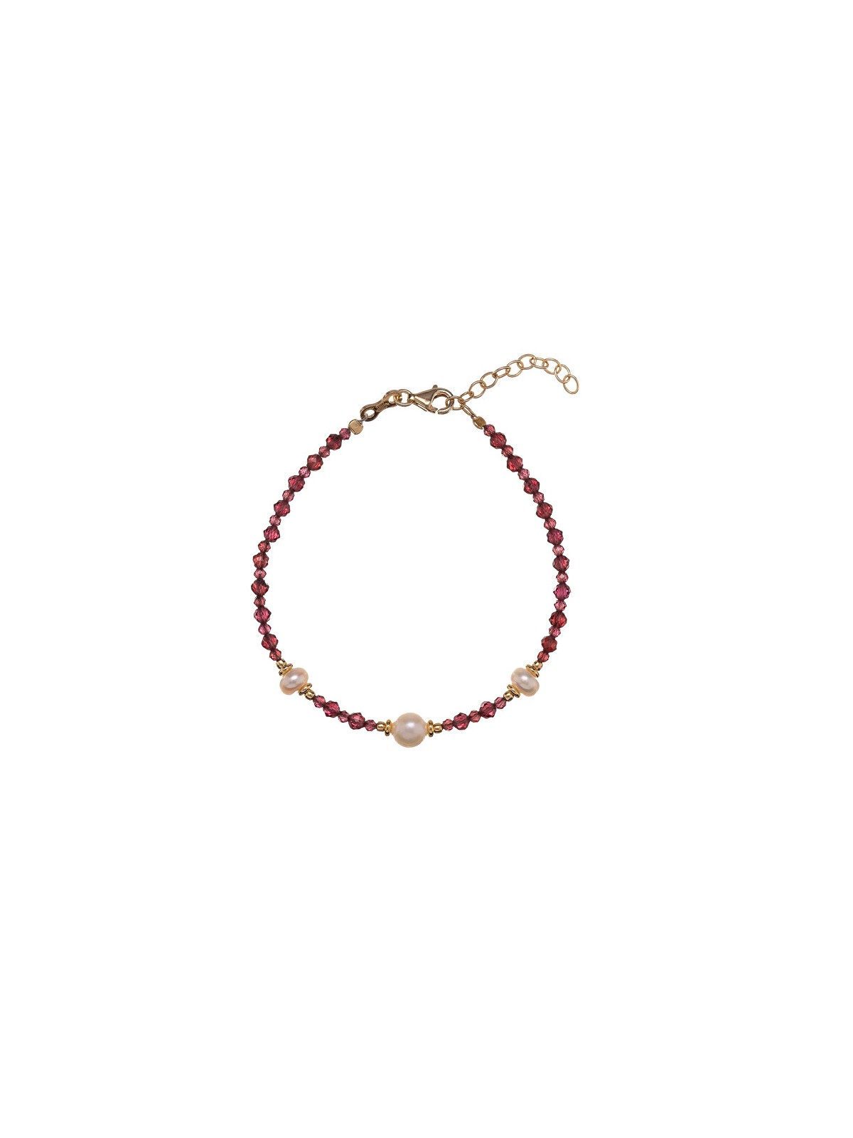 Alisia Incantevole bracciale con granati e perle vere AL5178.01.029 donna