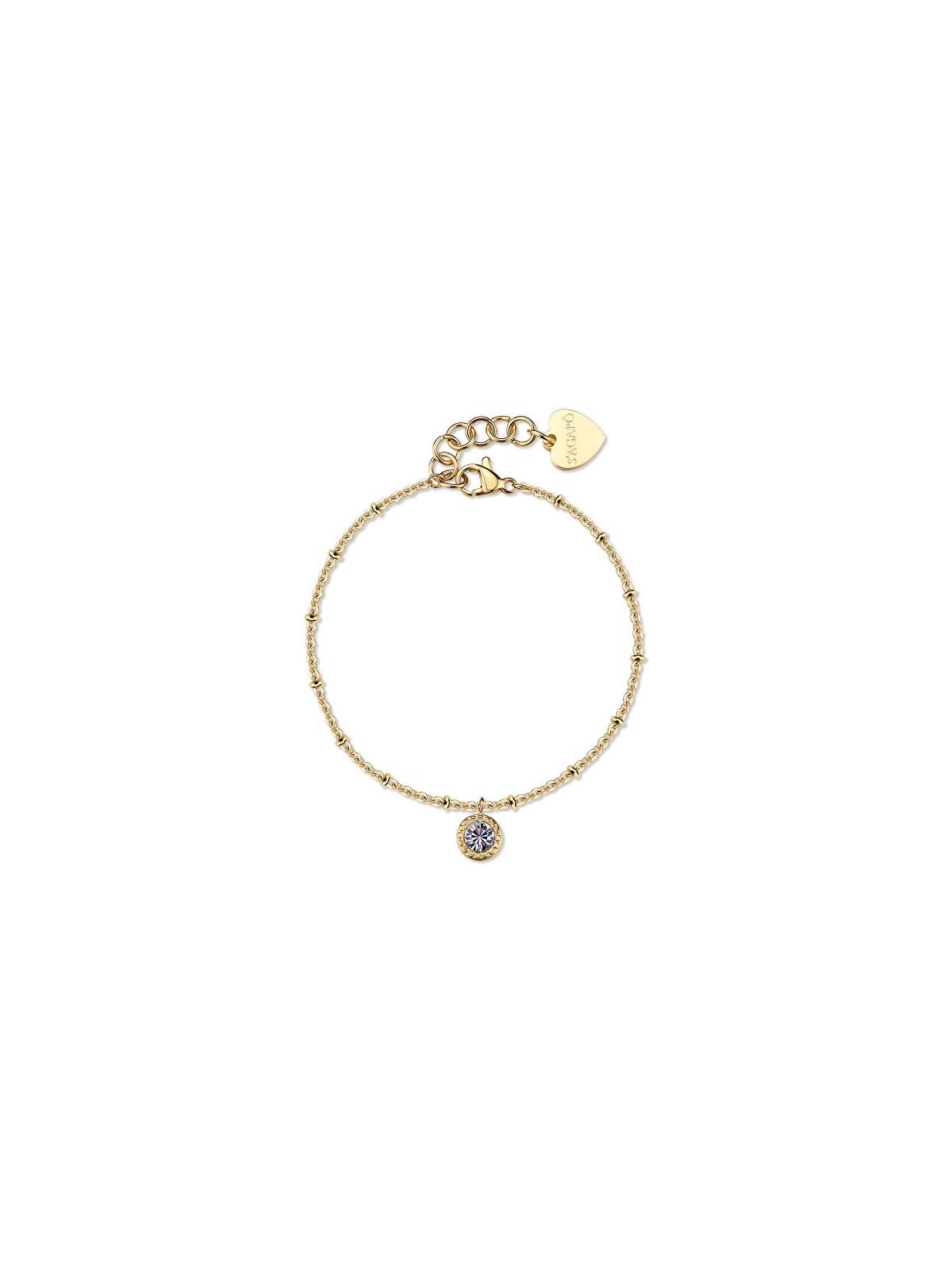 S'Agapõ Delicato bracciale placcato oro con cristallo Aurora SAR63 donna