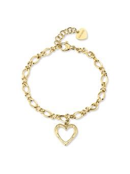S'Agapõ Bracciale coordinato placcato oro con cuore Emotion SMO12 donna