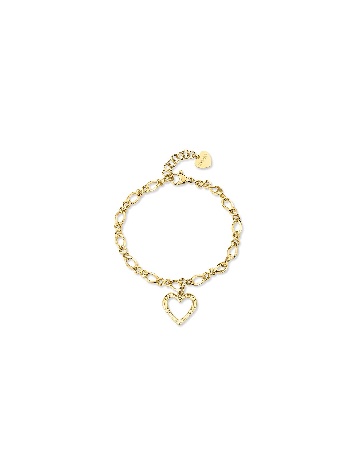 S'Agapõ Bracciale coordinato placcato oro con cuore Emotion SMO12 donna