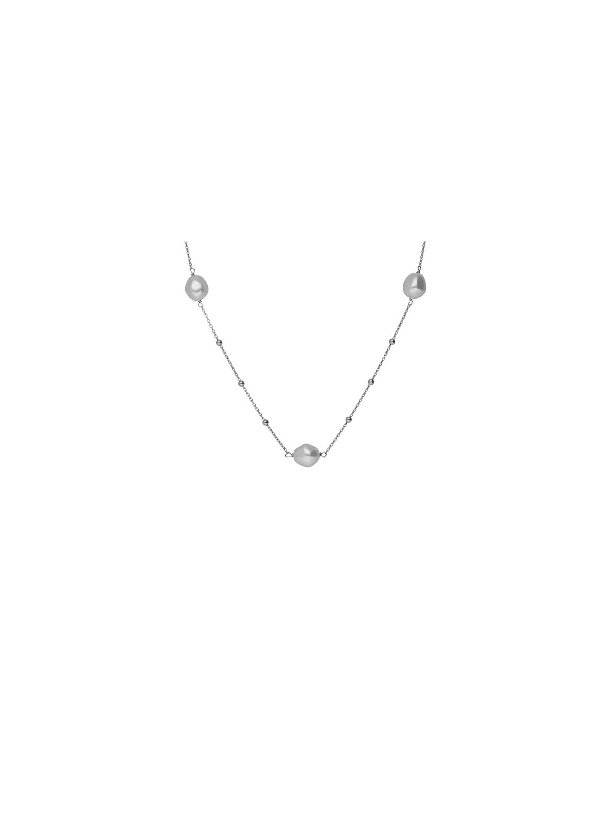 Victoria Cruz Collana in argento con perle Sera A5566-00HG donna