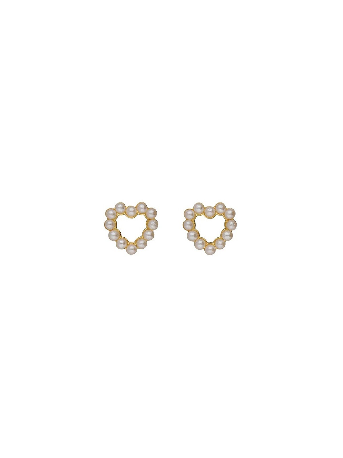 Victoria Cruz Orecchini a forma di cuore placcati in oro con perle Sera A5574-00DT donna