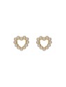 Victoria Cruz Orecchini a forma di cuore placcati in oro con perle Sera A5574-00DT donna