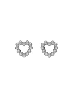 Victoria Cruz Orecchini a forma di cuore in argento con perle Sera A5574-00HT donna