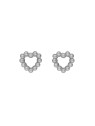 Victoria Cruz Orecchini a forma di cuore in argento con perle Sera A5574-00HT donna