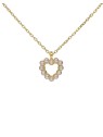 Victoria Cruz Collana placcata oro con cuore e perle Sera A5575-00DG donna