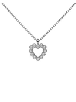 Victoria Cruz Collana in argento con cuore e perle Sera A5575-00HG donna