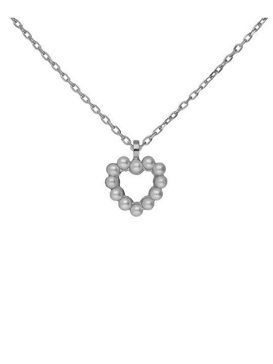 Victoria Cruz Collana in argento con cuore e perle Sera A5575-00HG donna