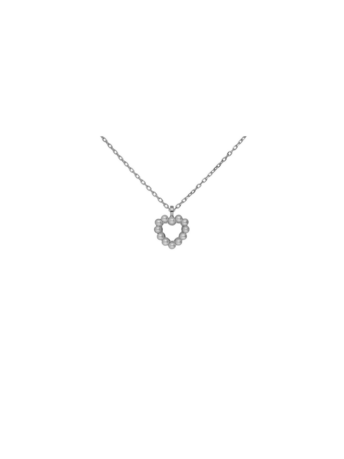Victoria Cruz Collana in argento con cuore e perle Sera A5575-00HG donna