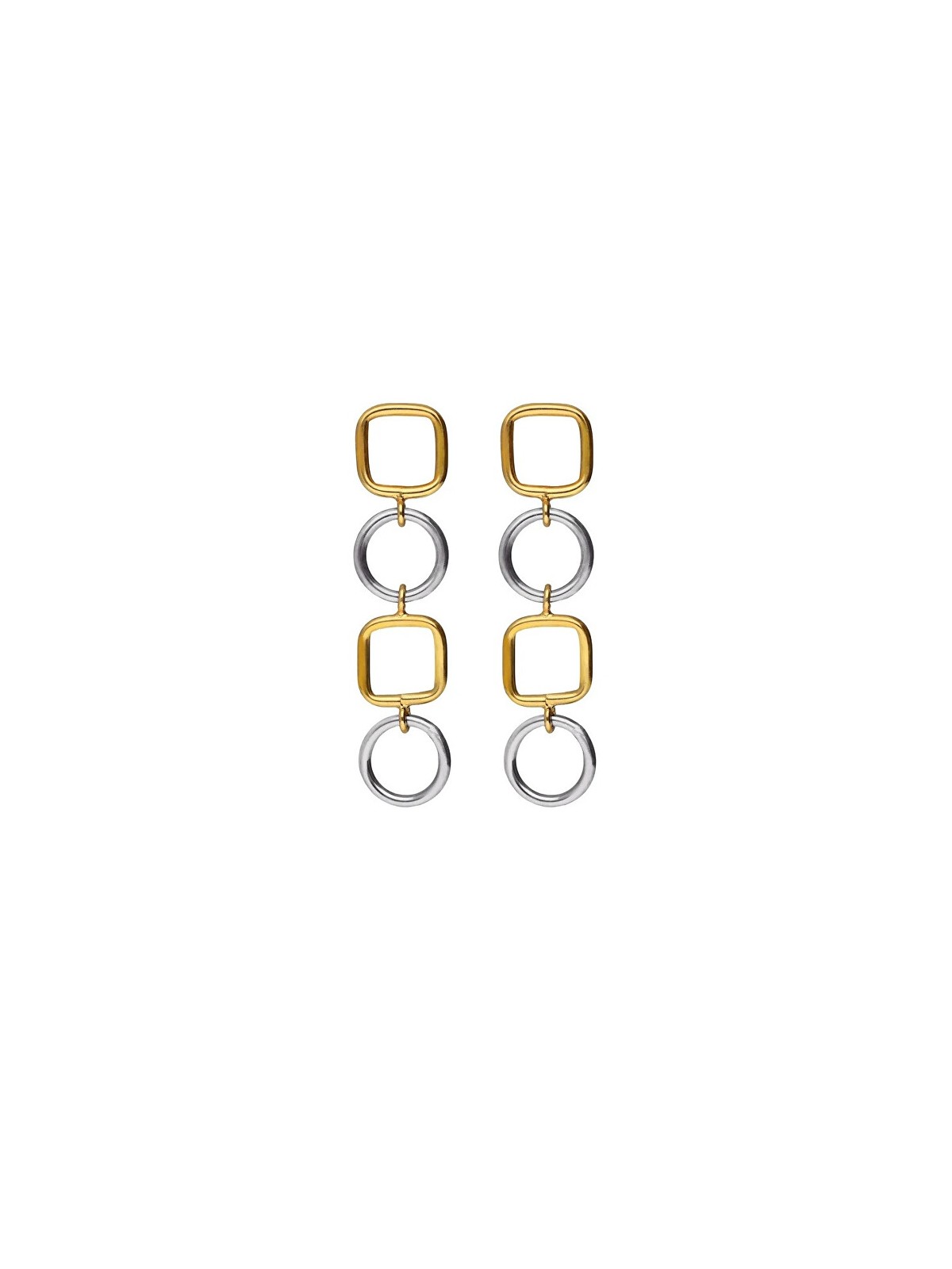 Victoria Cruz Orecchini pendenti Nivola A5507-BT bicolore argento donna