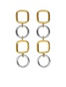 Victoria Cruz Orecchini pendenti Nivola A5507-BT bicolore argento donna