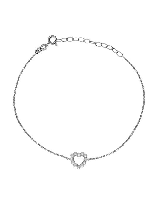 Victoria Cruz Bracciale in argento con cuore e perle Sera A5576-00HP donna