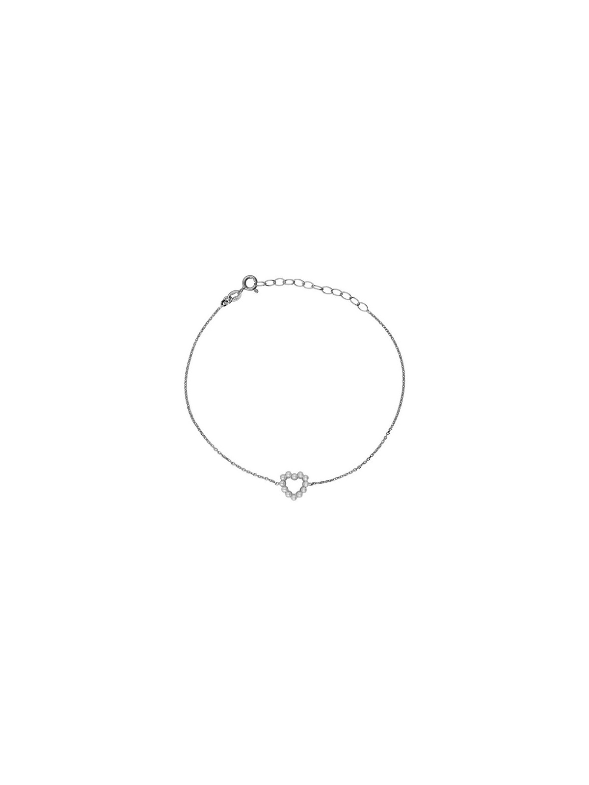Victoria Cruz Bracciale in argento con cuore e perle Sera A5576-00HP donna