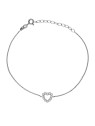 Victoria Cruz Bracciale in argento con cuore e perle Sera A5576-00HP donna