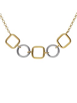 Victoria Cruz Elegante collana bicolore in argento Nivola A5509-BG donna