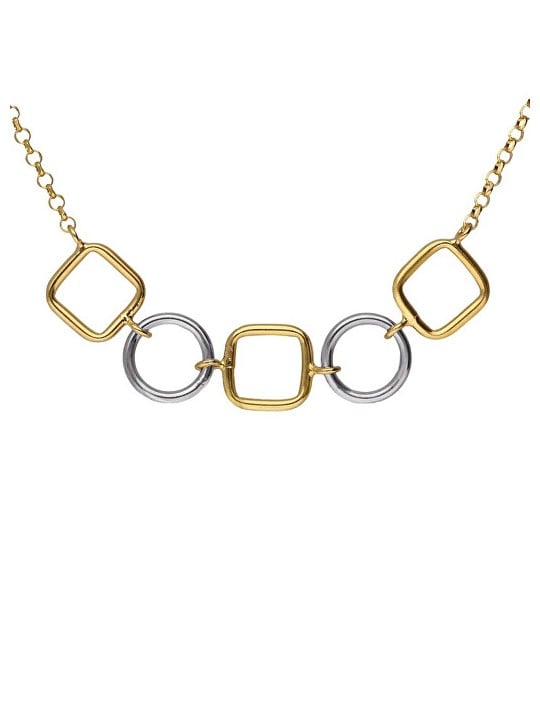 Victoria Cruz Elegante collana bicolore in argento Nivola A5509-BG donna