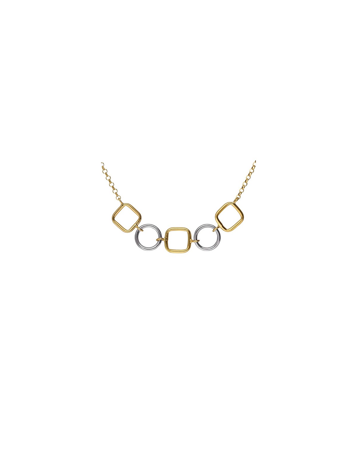Victoria Cruz Elegante collana bicolore in argento Nivola A5509-BG donna