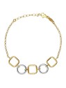 Victoria Cruz Bracciale moderno bicolore in argento Nivola A5511-BP donna