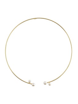 Victoria Cruz Collana Sera A5557-00DG placcata in oro massiccio con perle donna