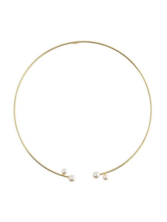 Victoria Cruz Collana Sera A5557-00DG placcata in oro massiccio con perle donna