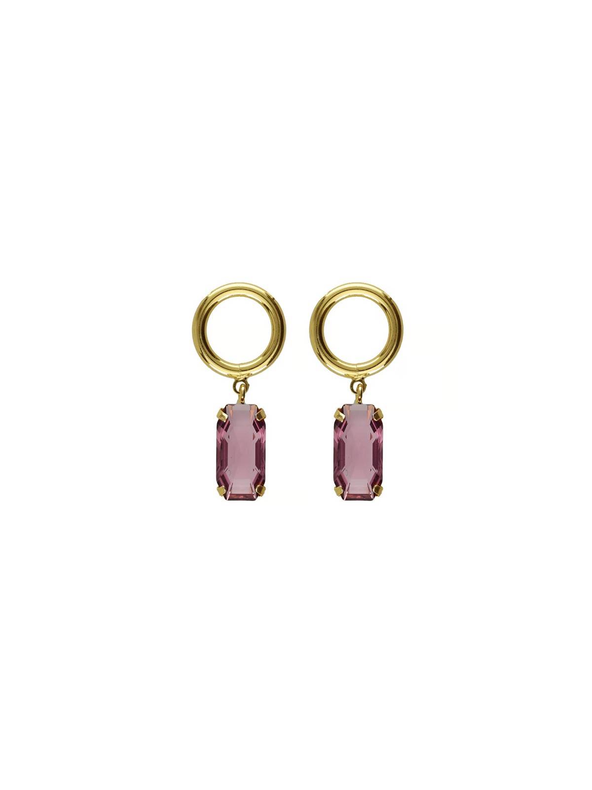 Victoria Cruz Orecchini pendenti in cristallo color vino placcati oro Inspire A4682-28DT donna