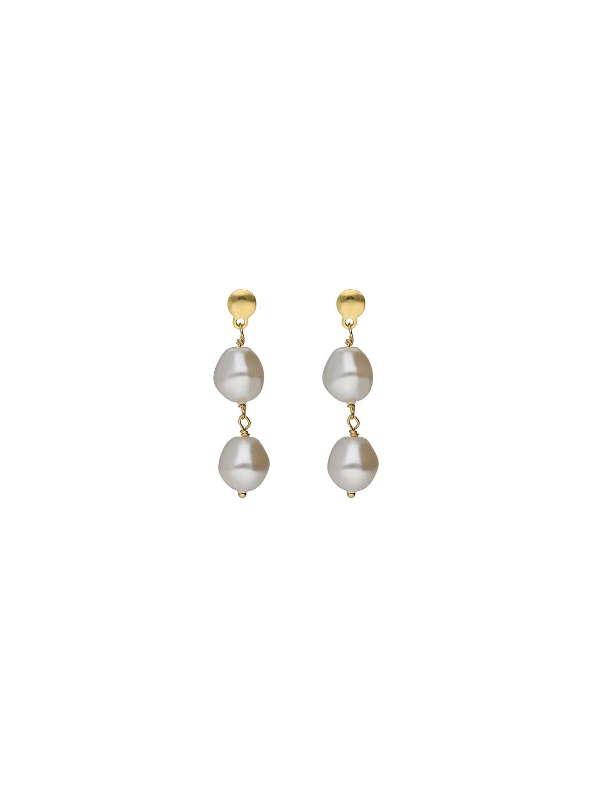 Victoria Cruz Orecchini pendenti placcati oro con perle Sera A5560-00DT donna