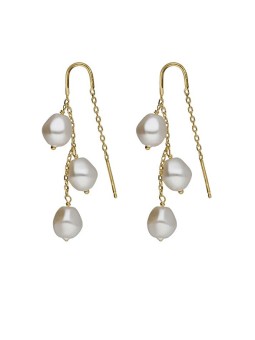 Victoria Cruz Orecchini pendenti Sera placcati in oro con perle A5561-00DT donna