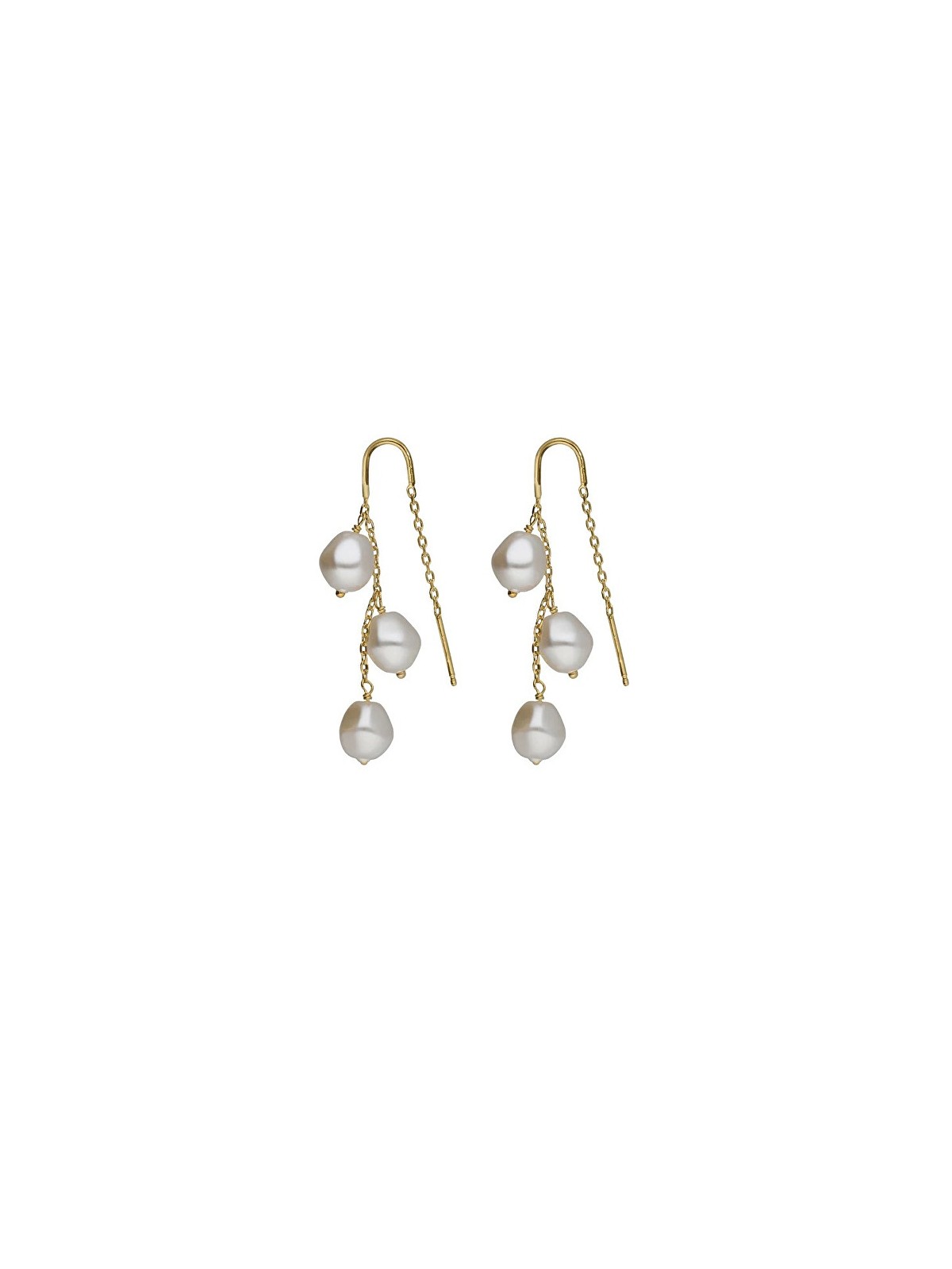 Victoria Cruz Orecchini pendenti Sera placcati in oro con perle A5561-00DT donna